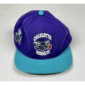 Charlotte Hornets Mitchell & Ness Nostalgia Co. Snapback Hat Purple Teal NBA